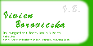 vivien borovicska business card